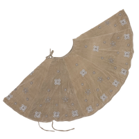 Extra Large Snowflake Tree Skirt - Taupe