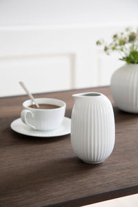 Kähler Hammershøi Cup w/Saucer, White, 3 Pcs.