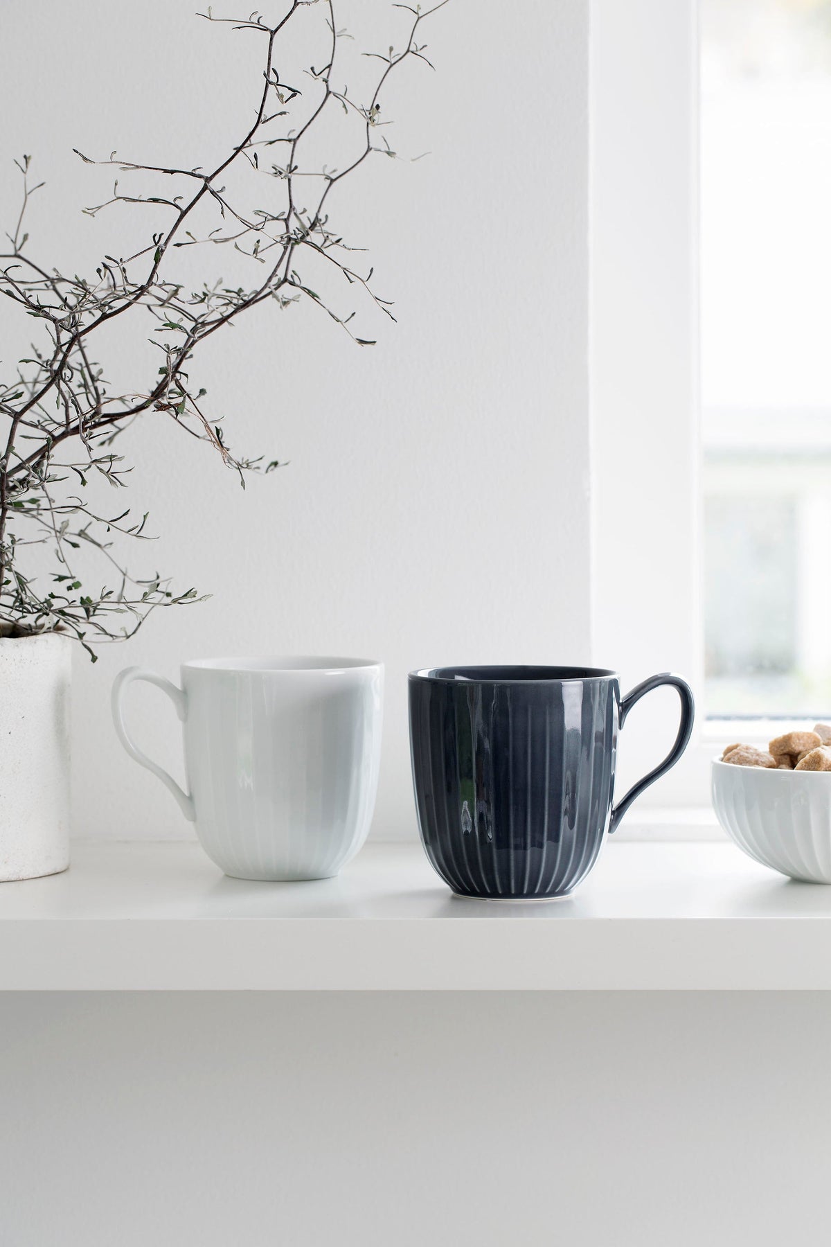 Kähler Hammershøi Mug, White, 3 Pcs.