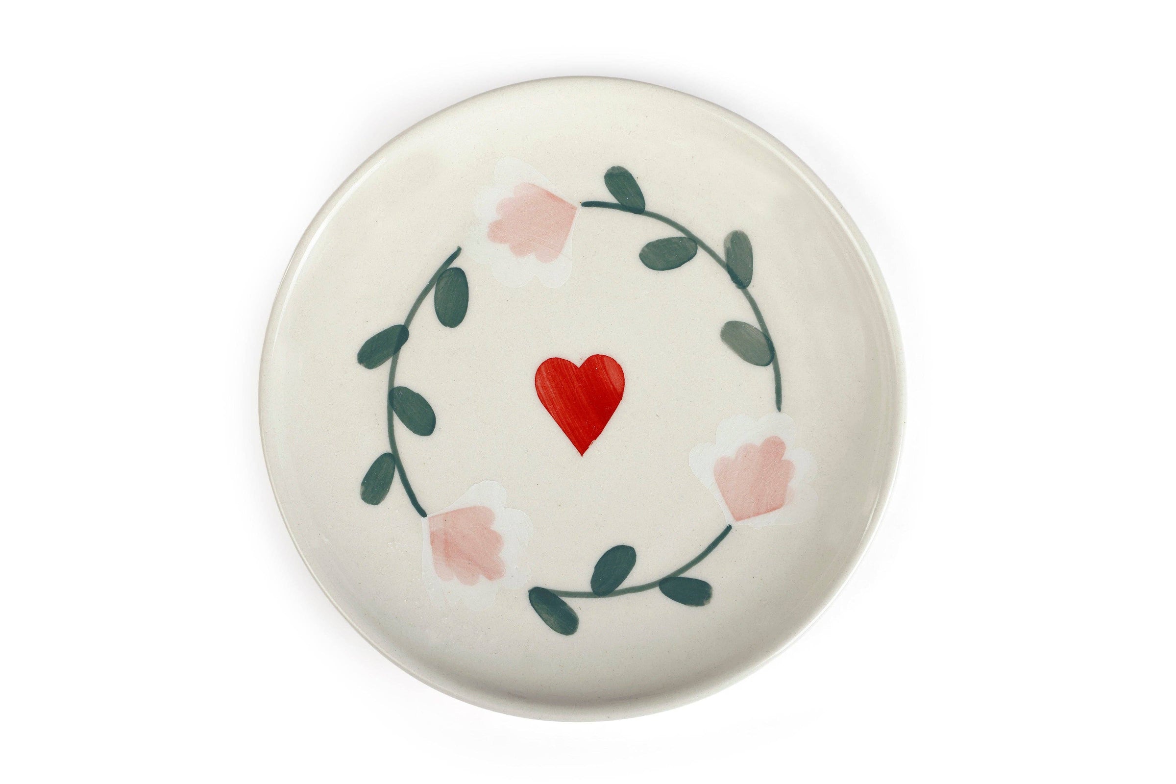 Ceramic Amour Petal Dessert Plates (Set of 2)