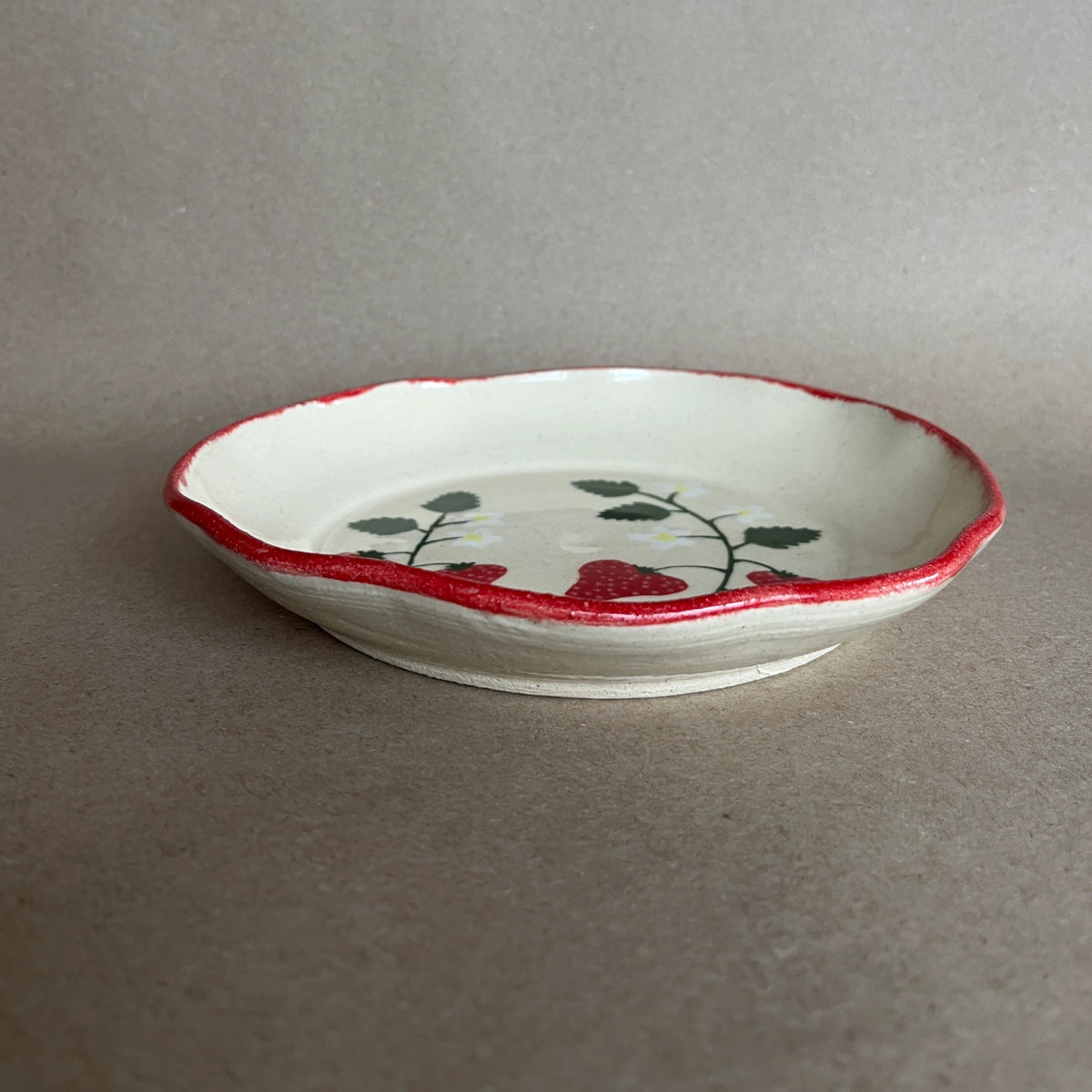 Strawberry Flowers Salad Plate (Set of 6)