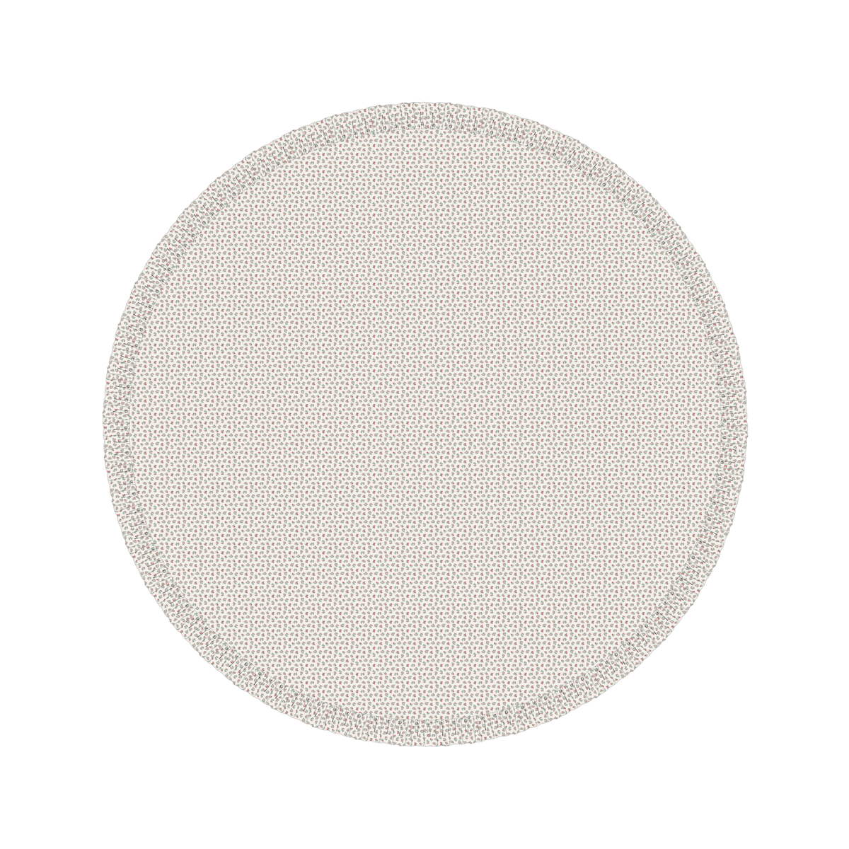 Mildred Floral Cream 120" Round Ruffled Tablecloth