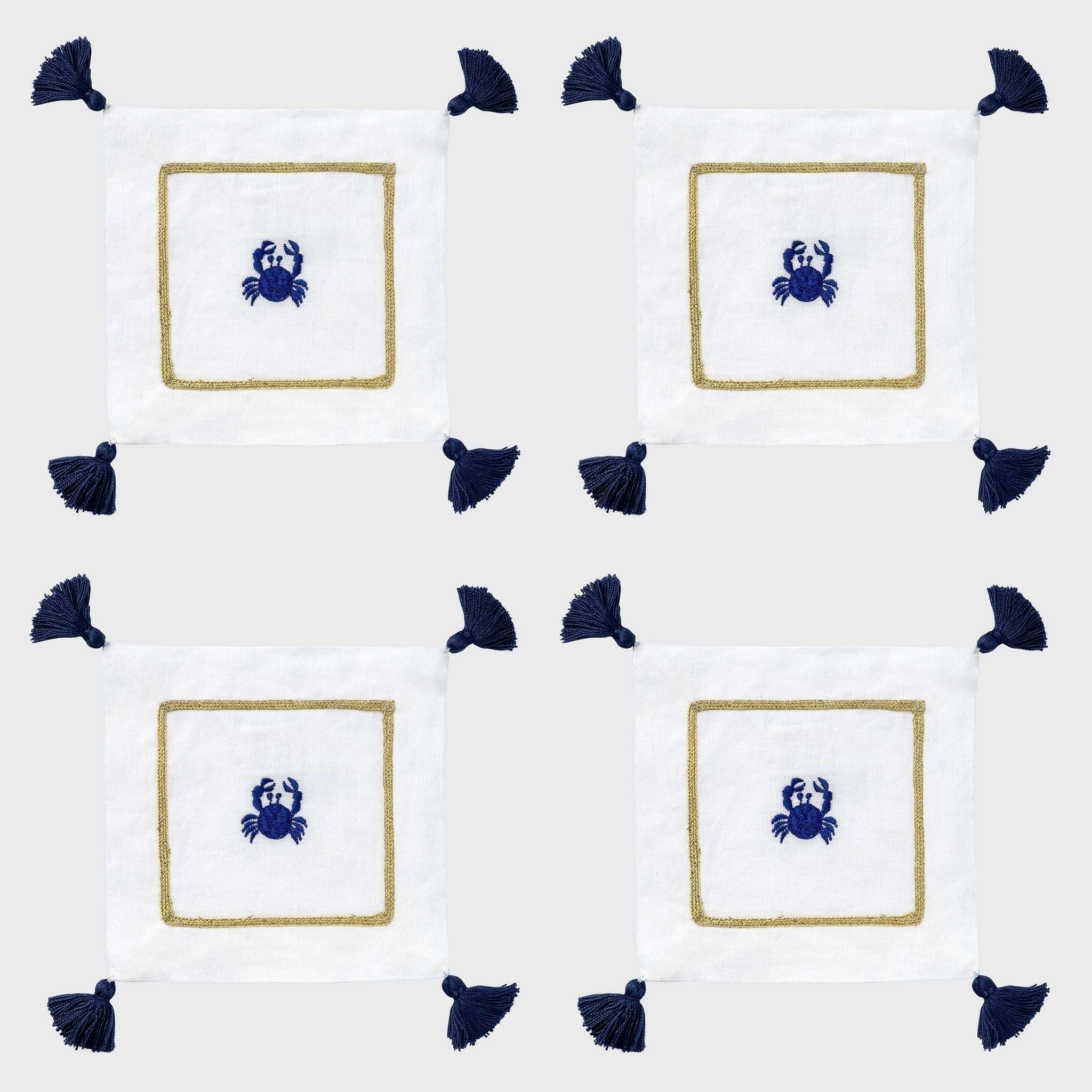 Crab Cocktail Napkins (Set of 4)