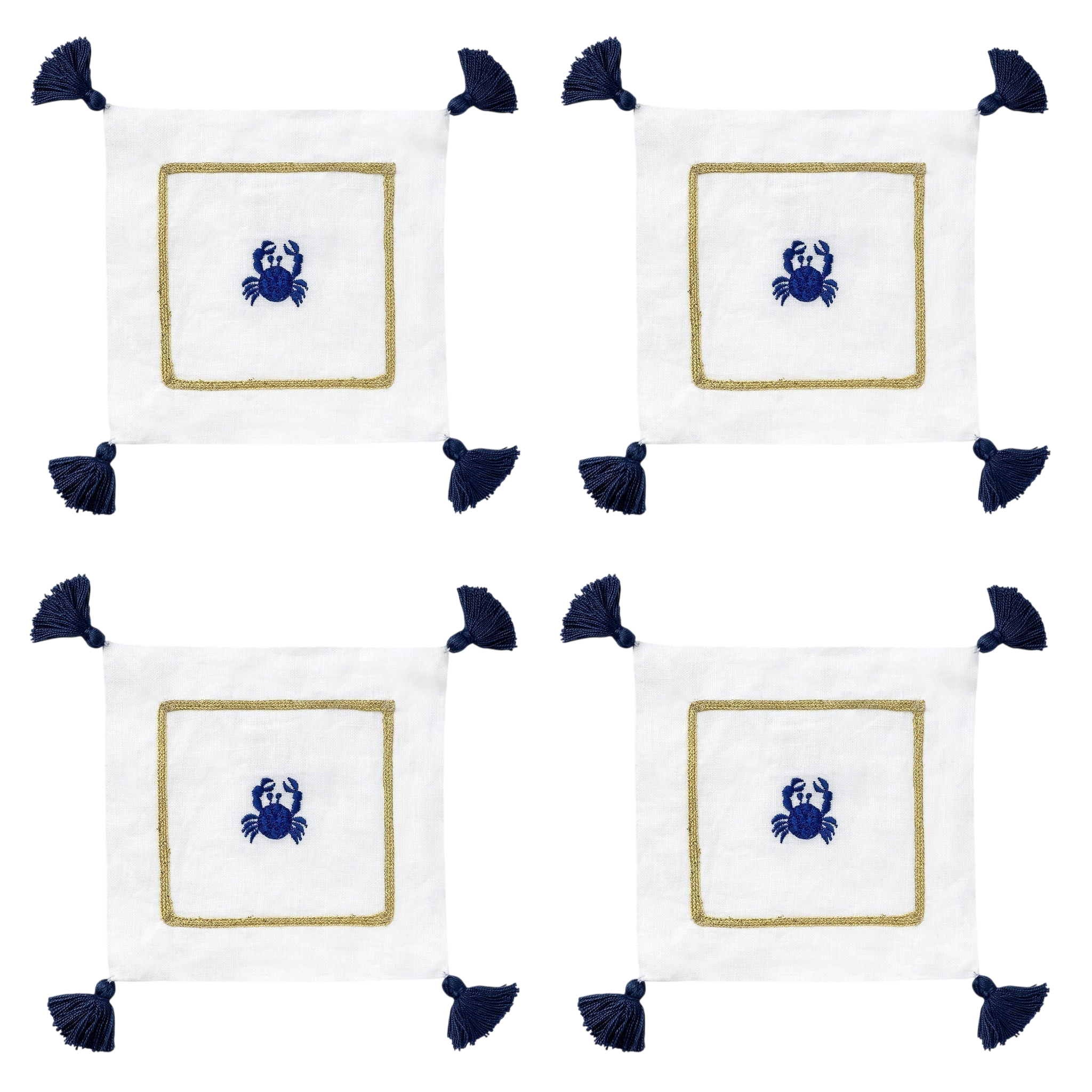 Crab Cocktail Napkins (Set of 4)