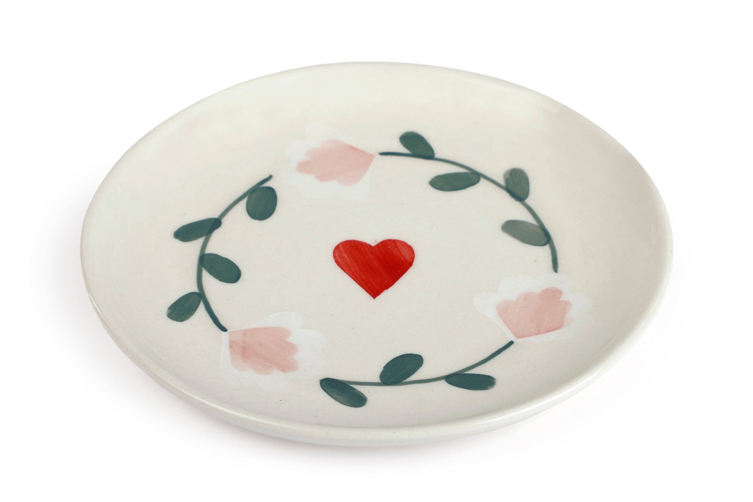 Ceramic Amour Petal Dessert Plates (Set of 2)
