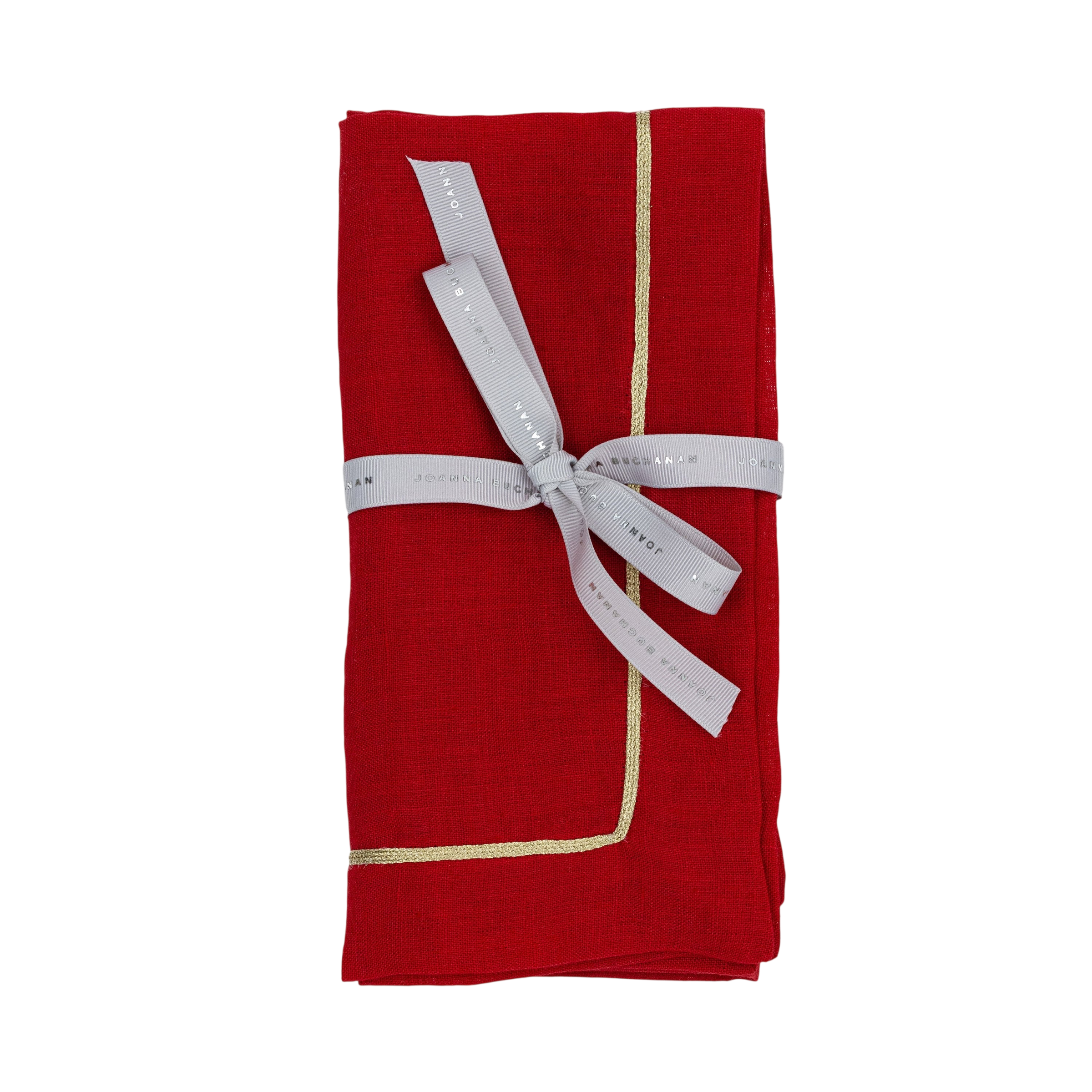 Gold Trim Dinner Napkins - Berry (Set of 2)