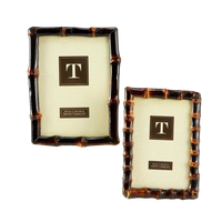 Wood Bamboo Photo Frames (Set of 2)