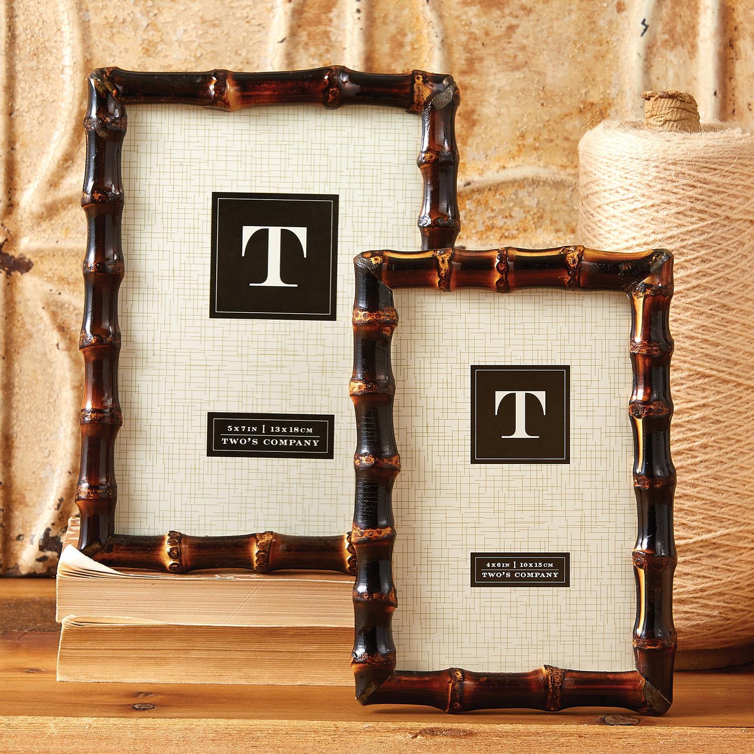 Wood Bamboo Photo Frames (Set of 2)