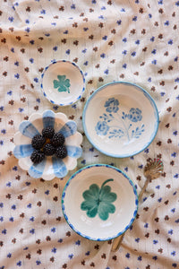 Ceramic Dipping Bowl with Hand-painted Clover - Small - 3.38 oz