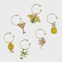 Tropical Wine Charms (Set of 6)
