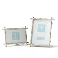 Silver Bamboo Photo Frames (Set of 2)