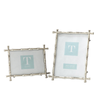 Silver Bamboo Photo Frames (Set of 2)