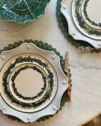 Winter Laurel Dinner Plate Set of 12 - Spruce