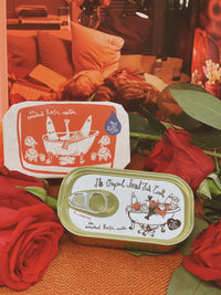 Tinned Fish Candle - Smoked Rose Water (Roses and Campfire Scented)