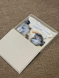 Linen Wedding Keepsake Book Box
