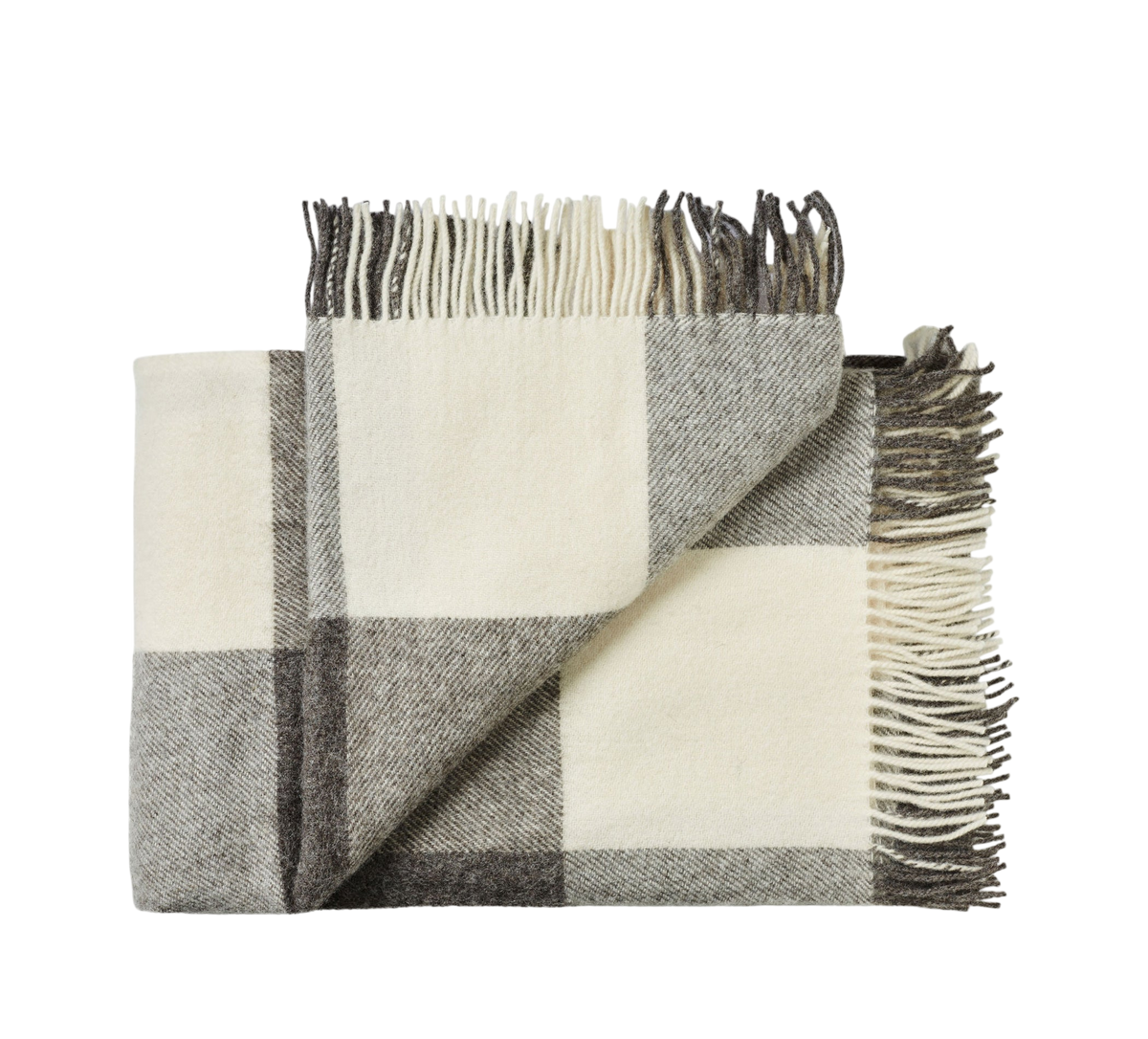 Silkeborg Uldspinderi Ærø Throw - Grey White