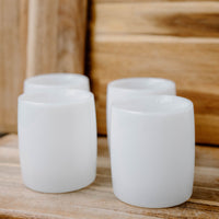 4 Pack double wall glass tumbler - Whipped Cream