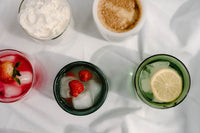 4 Pack double wall glass tumbler - Deep Sea