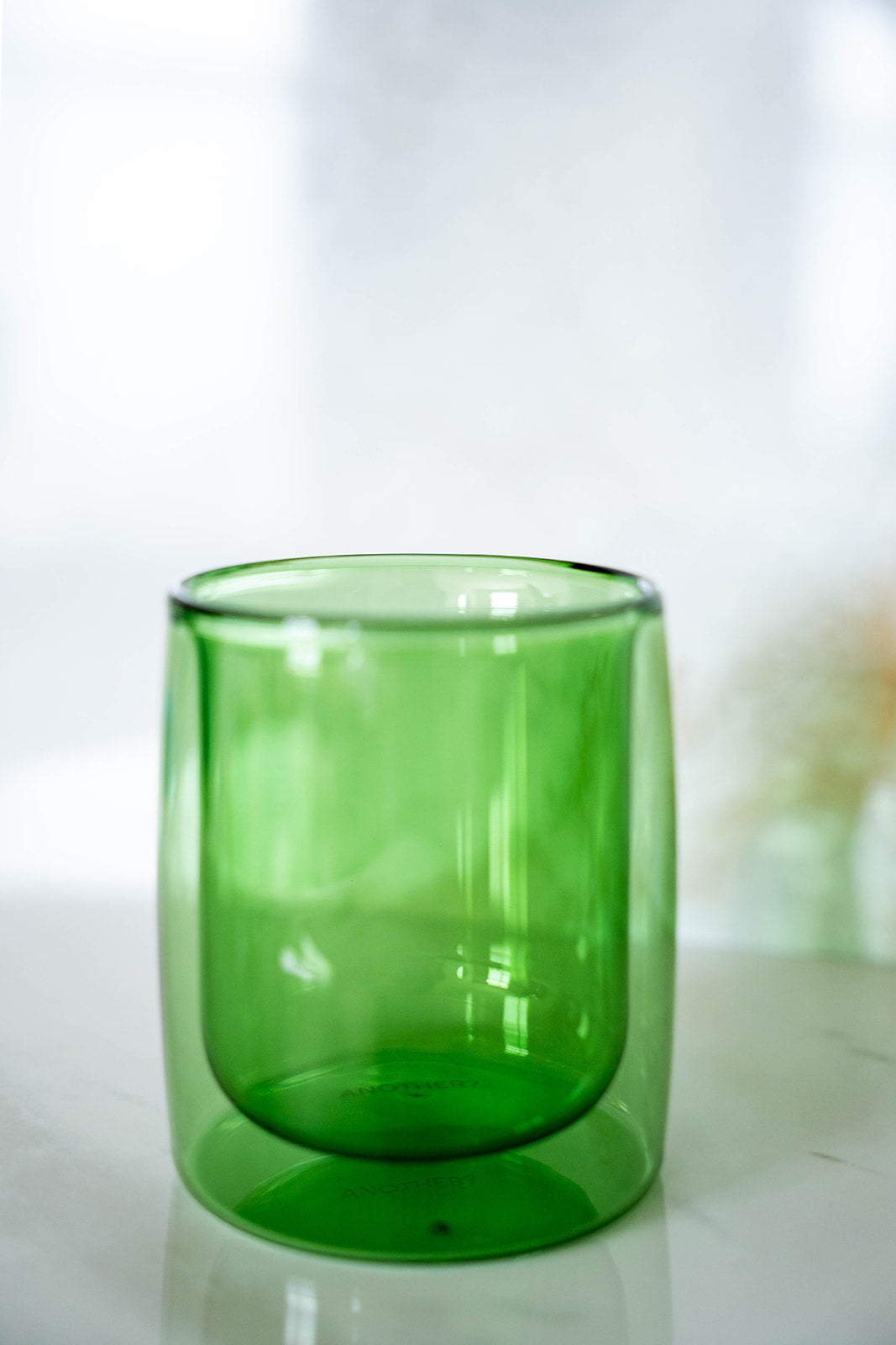 6 Pack double wall glass tumbler - Lime