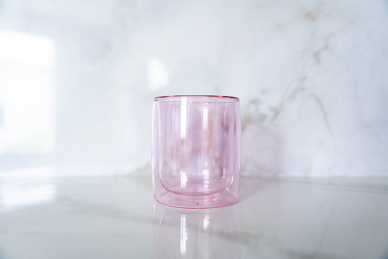 4 Pack double wall glass tumbler - Watermelon/Lime