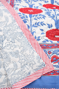 Araminta Block Print Reversible Cotton Quilt