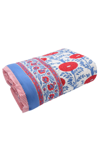 Araminta Block Print Reversible Cotton Quilt
