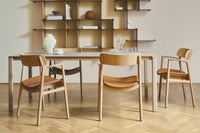 Bent Hansen Asger Chair, Oiled Oak, Cognac Zenso 2 Leather Seat