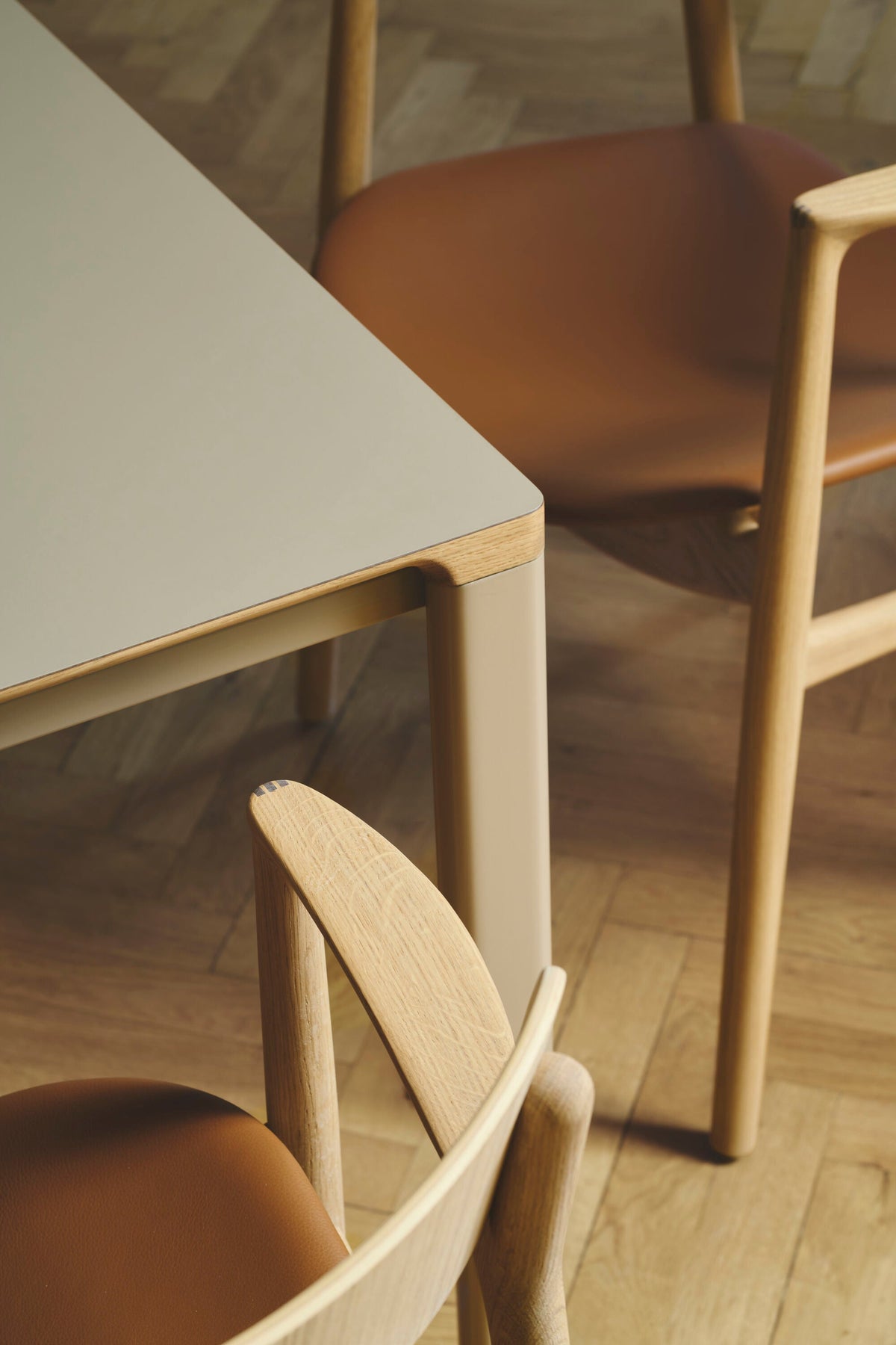 Bent Hansen Asger Chair, Oiled Oak, Cognac Zenso 2 Leather Seat