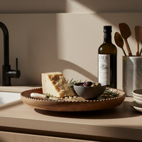 Ayla Wood Lazy Susan - Scalloped Edge