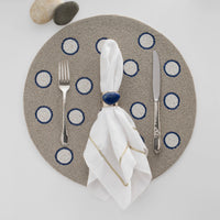 Gilt Edge Shell Napkin Rings - Lapis Lazuli (Set of Two)