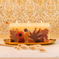 Brick Oval Gold Candle Plate