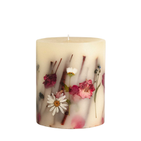 Apricot Rose Small Round Botanical Candle