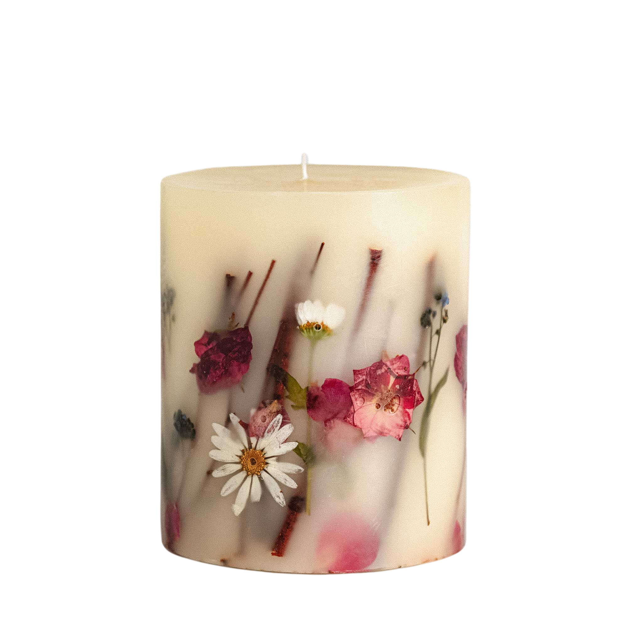 Apricot Rose Small Round Botanical Candle