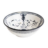 Bruges Porcelain Ramen Bowl  - Blue