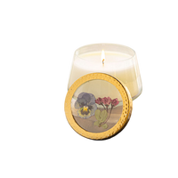 Accent Pressed Floral Candle - Blushing Rosewood