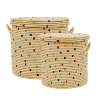 Large Round Raffia Basket- set of 2