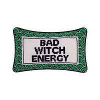 Bad Witch Energy Needlepoint Pillow