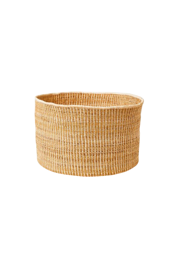 Banana Leaf Floor Basket in Mixed Natural