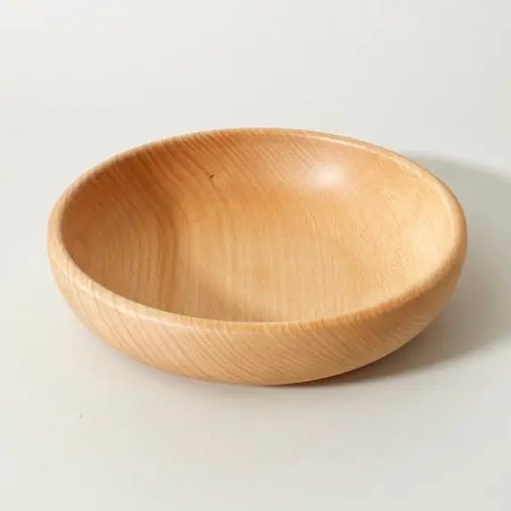 Beech Shallow Bowl - Wood Salad or Fruit Bowl