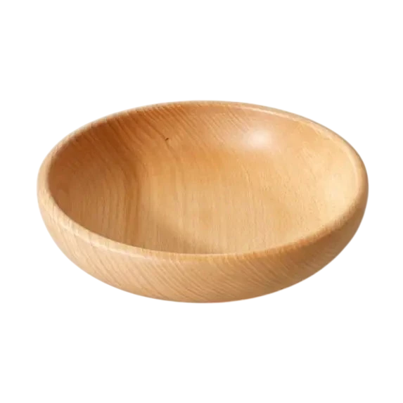 Beech Shallow Bowl - Wood Salad or Fruit Bowl