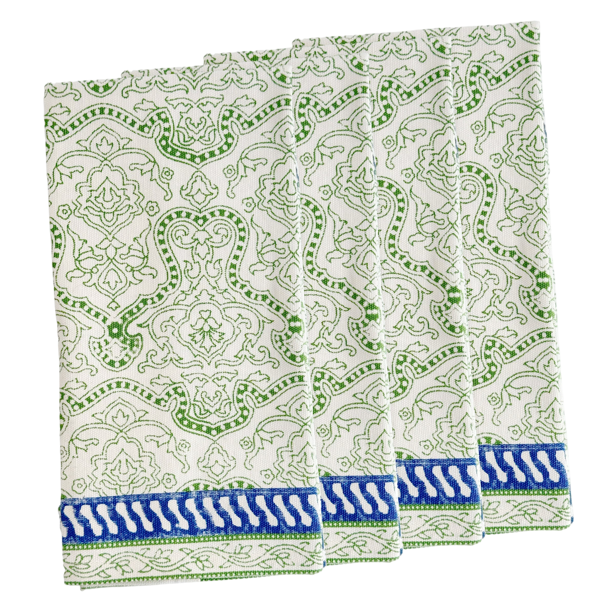 Block Island Block Print Dinner Napkins