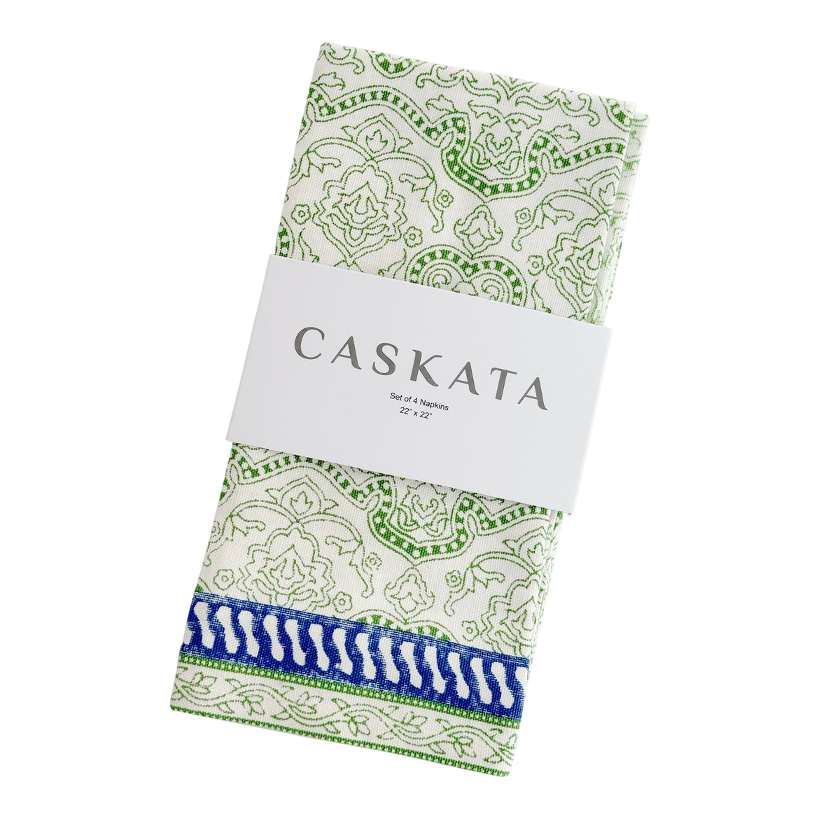 Block Island Block Print Dinner Napkins