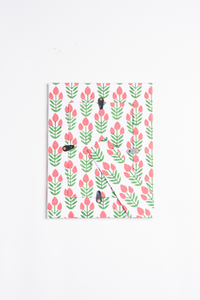 Blockprint Picture Frame in Red Poppy
