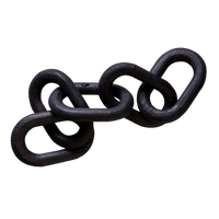 Charcoal Wood Chain, Large Link