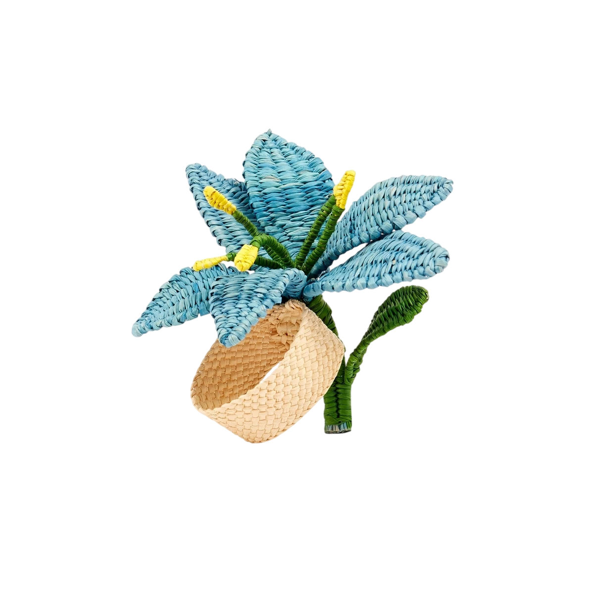 Blue Lily Napkin Ring