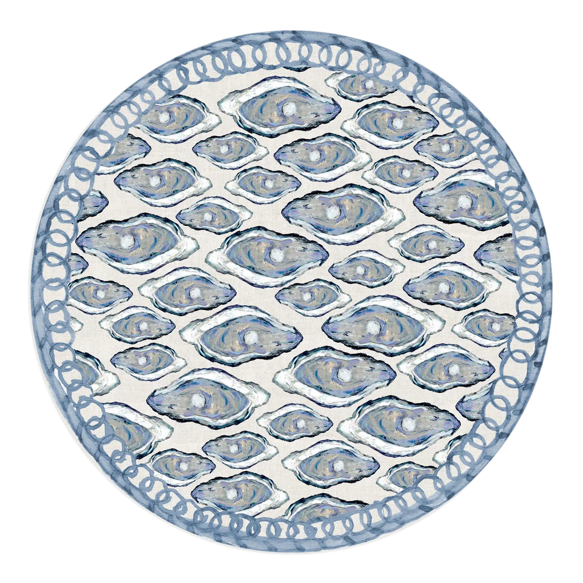 Blue Oysters Vinyl Placemat