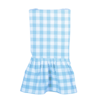 Blue Ruffled Gingham Dish Towel