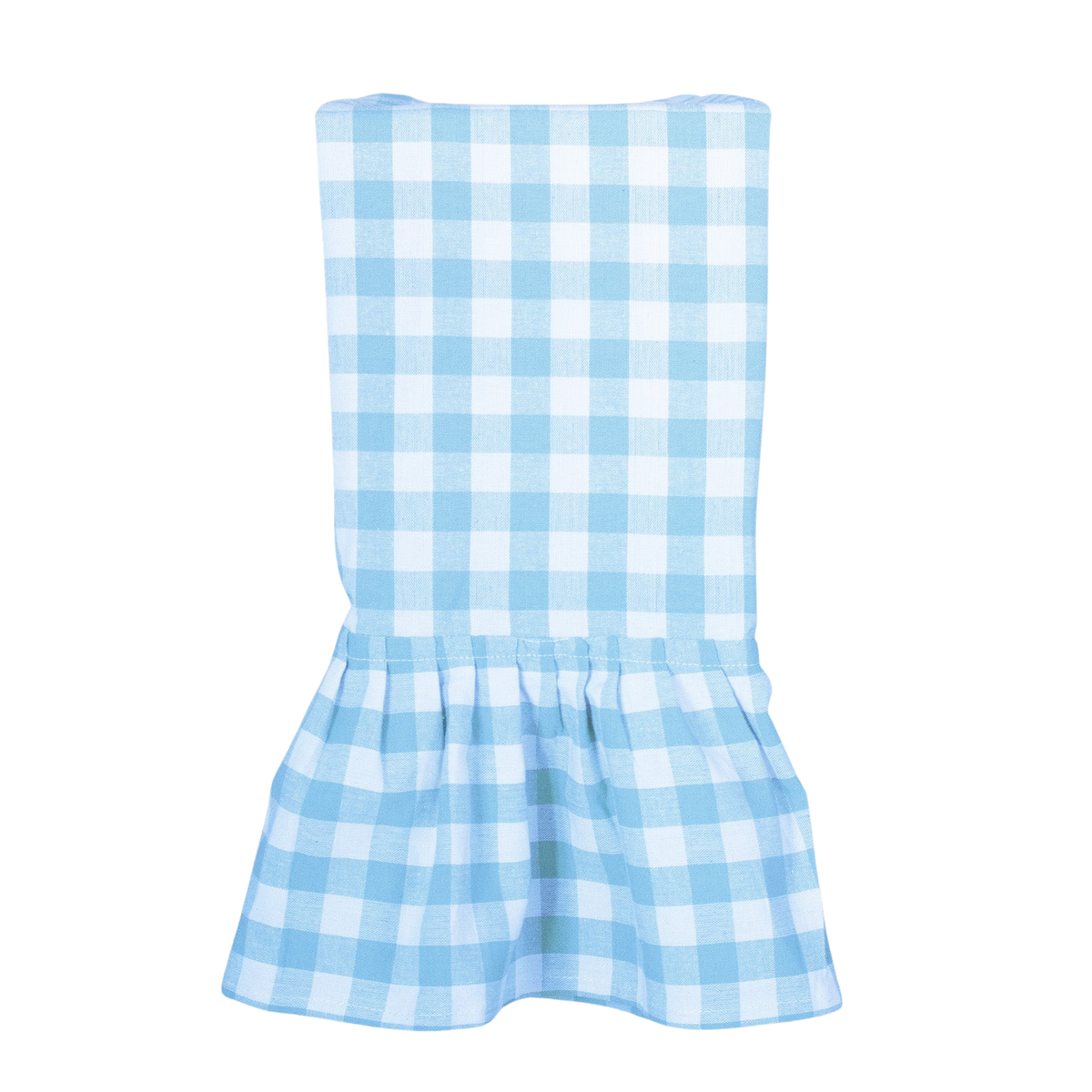 Blue Ruffled Gingham Dish Towel