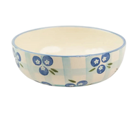 Blueberry Ceramic Breakfast Set - Side Plate And Breakfast Bowl