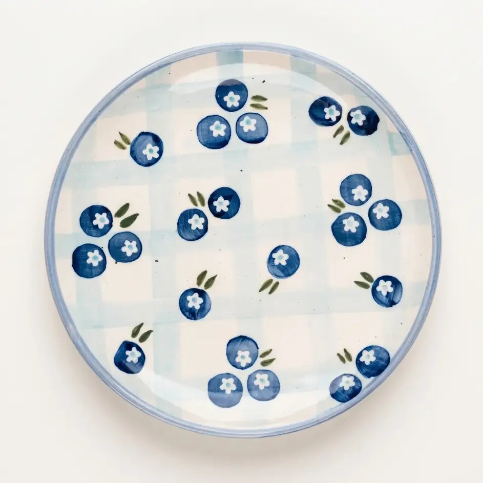 Hand-Painted Ceramic Dessert Plate